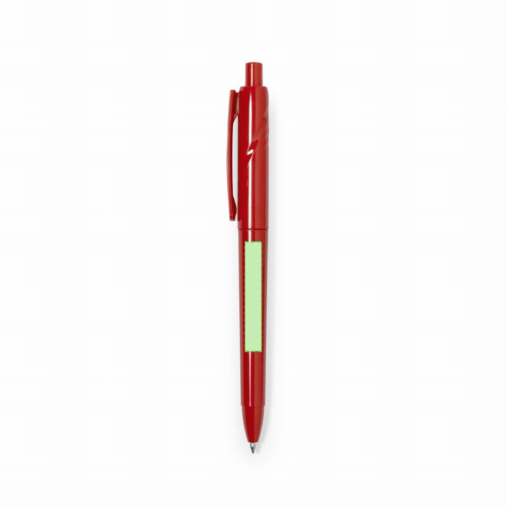 Branding diagram for Ballpoint pens of RPET, with printing mechanism Dontiox – Area 1