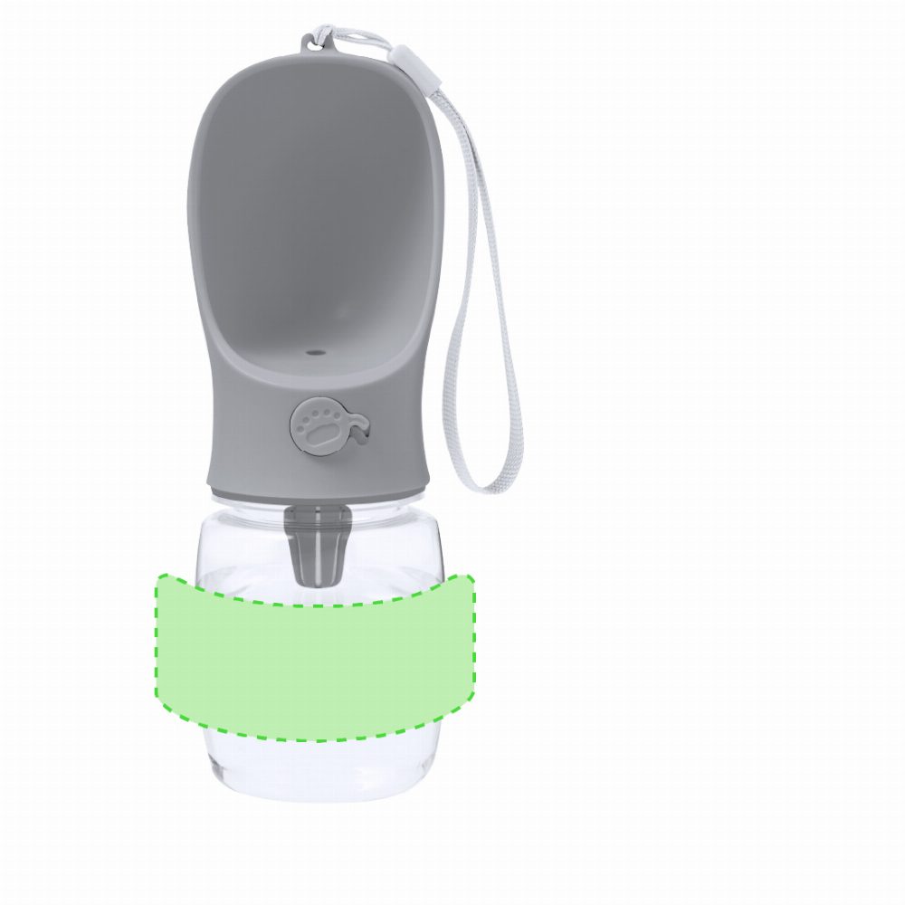 Branding diagram for Dogs drinking bottle 350 ml Flaganan – Area 1