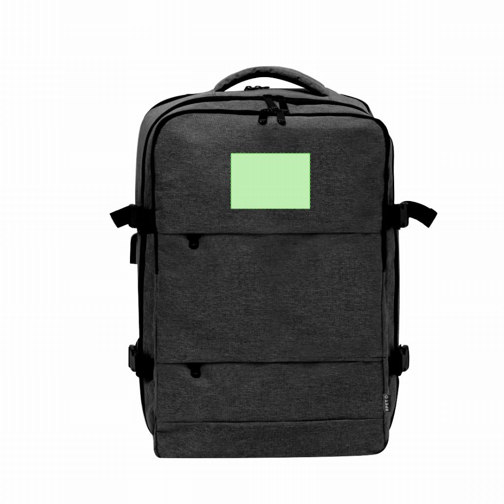 Branding diagram for Trolley rucksack from RPET Myriax – Area 1