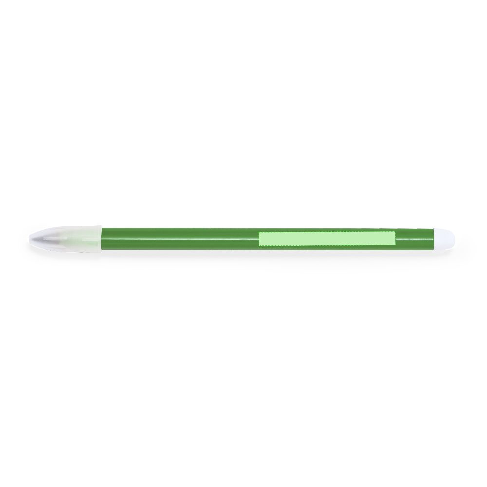 Branding diagram for Perpetual pencil made from recycled ABS Baxter – Area 2
