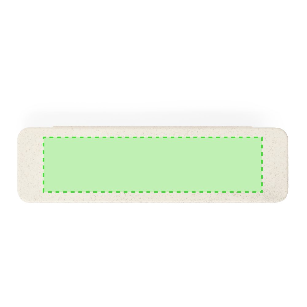 Branding diagram for Writing set with spring covers, ballpoint pens, pencil and ruler Elyndor – Area 1