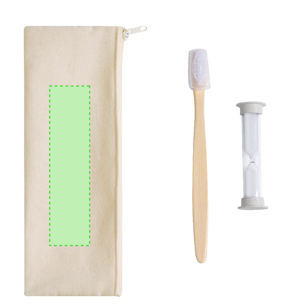 Branding diagram for Dental care kit with hourglass Lowchen – Area 2