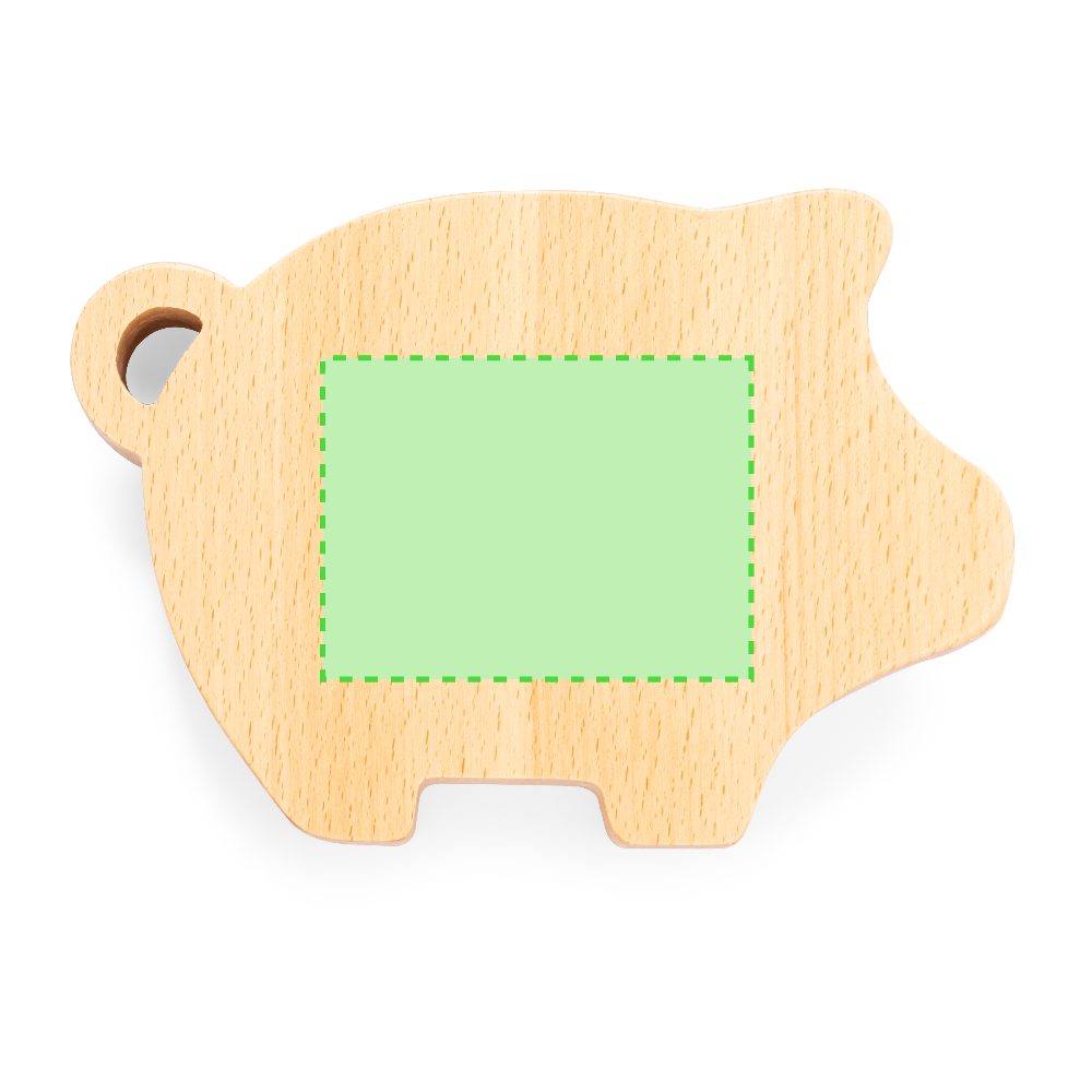 Branding diagram for Wooden piggy bank Jasara – Area 1