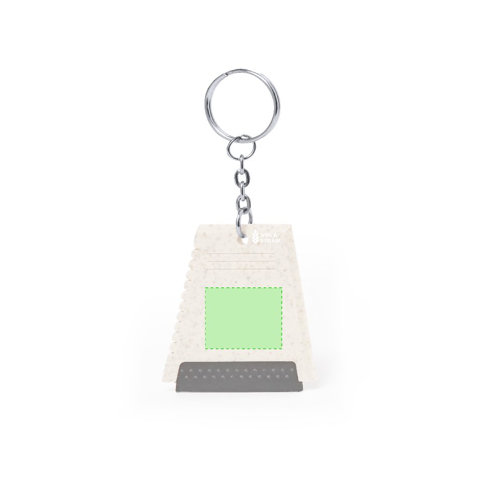 Branding diagram for Wheat straw ice scratch keyrings Ucko – Area 1