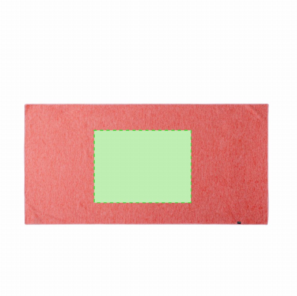 Branding diagram for Sports towel from RPET Guds – Area 2