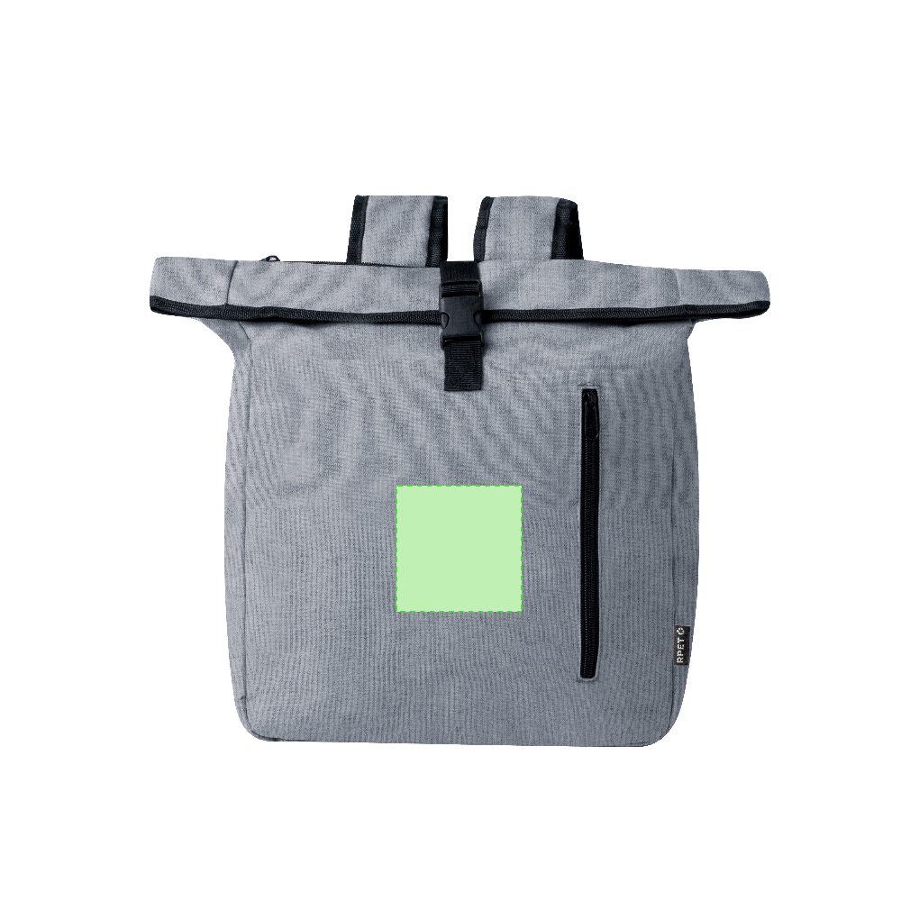 Branding diagram for Bicycle backpack from RPET Hoblak – Area 1