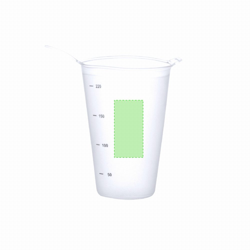 Druckskizze für Faltbarer Trinkbecher 230 ml Sabik – Fläche 1