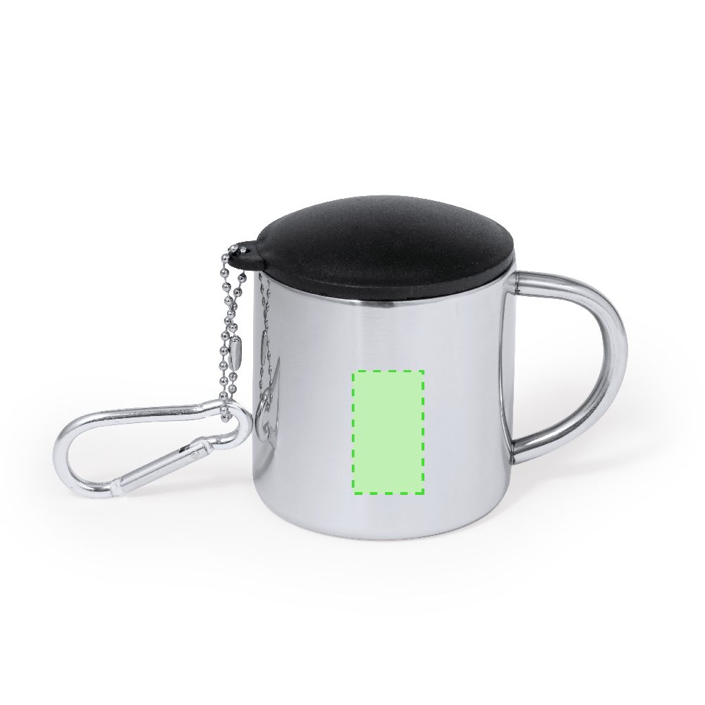 Druckskizze für Edelstahltasse mit Deckel und Karabiner 145 ml Melbour – Fläche 2