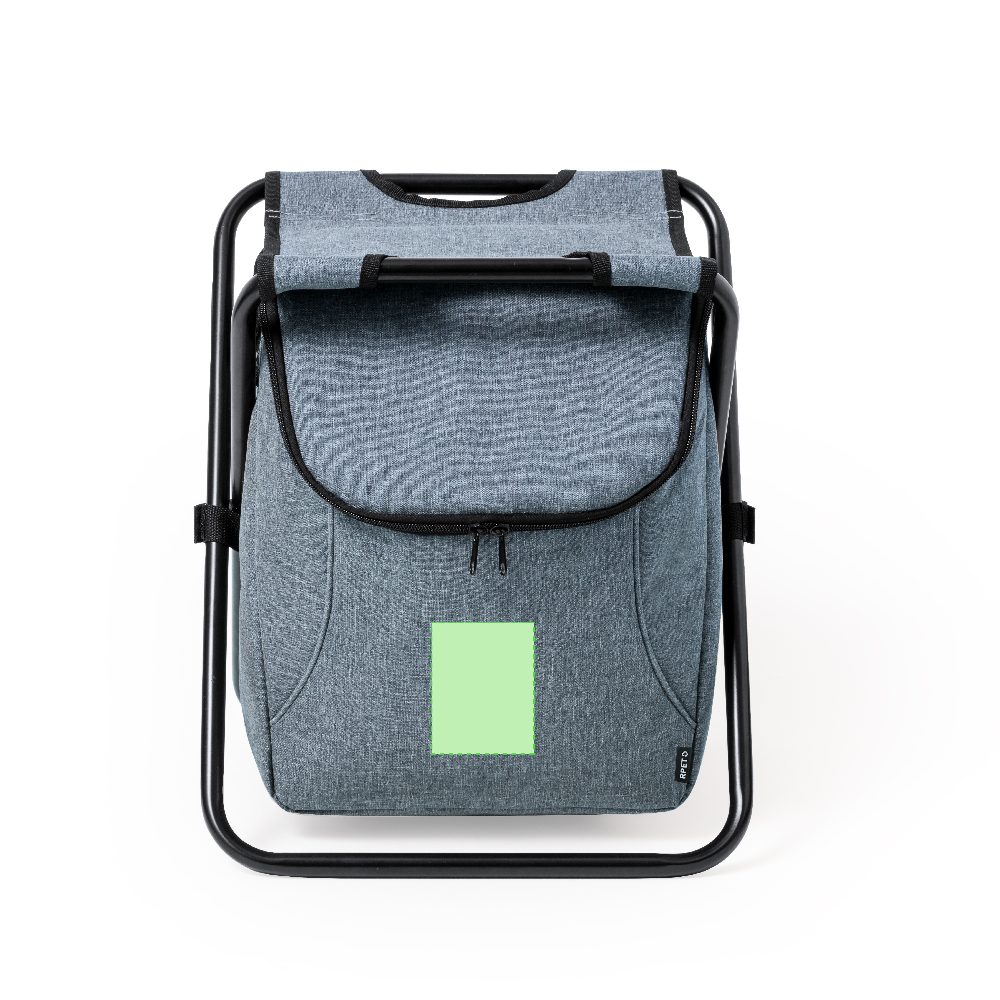 Branding diagram for Camping stool with cooling bag made of RPET Sagan – Area 1