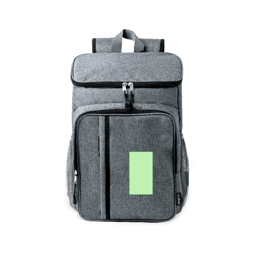 Branding diagram for Picnic Cooling Backpack from RPET Shira – Area 1