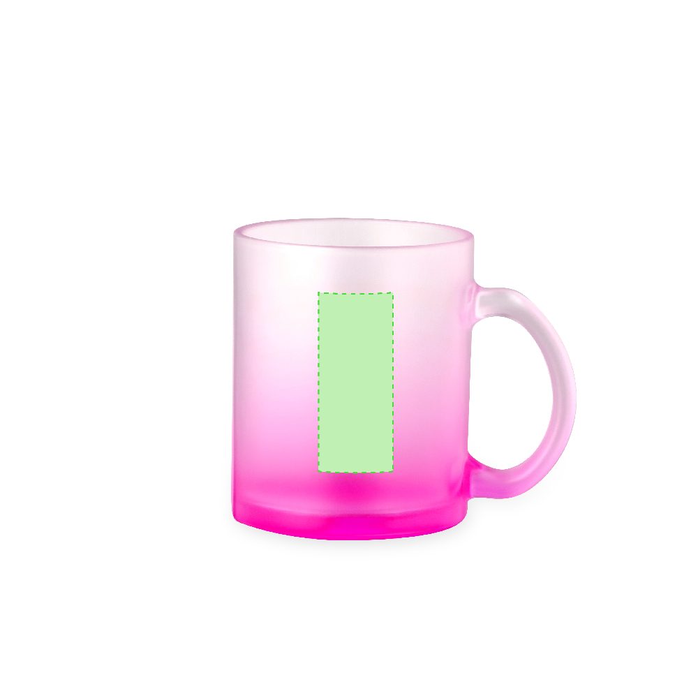 Branding diagram for Glass sublimation cup, 350 ml Osaka – Area 4