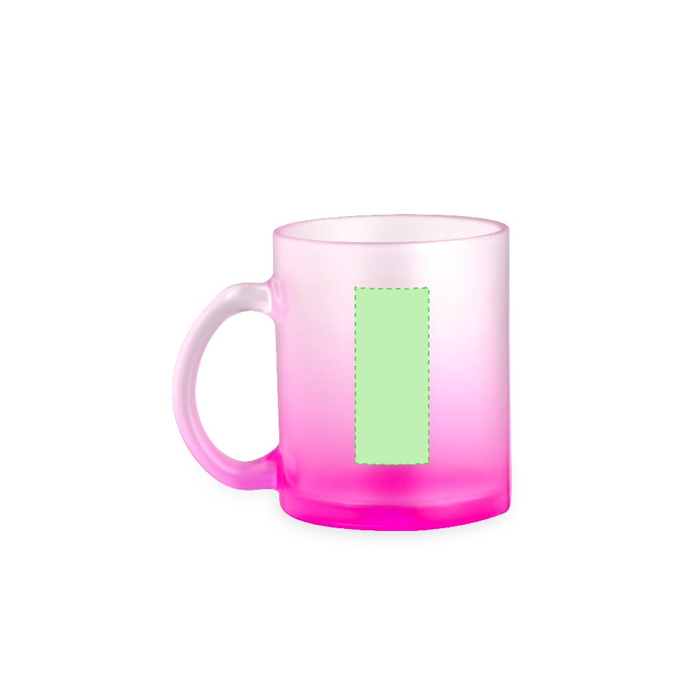 Branding diagram for Glass sublimation cup, 350 ml Osaka – Area 3