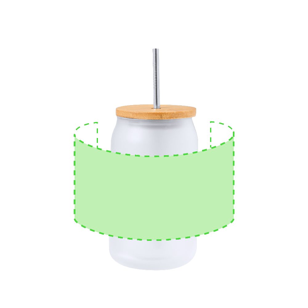 Branding diagram for Glass sublimation drinking cups, 400 ml Fonix – Area 2