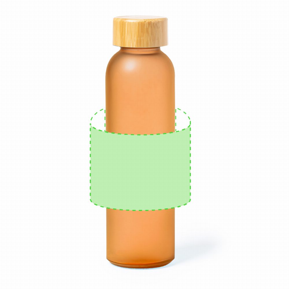 Branding diagram for Glass sublimation water bottle, 500 ml Vantex – Area 1