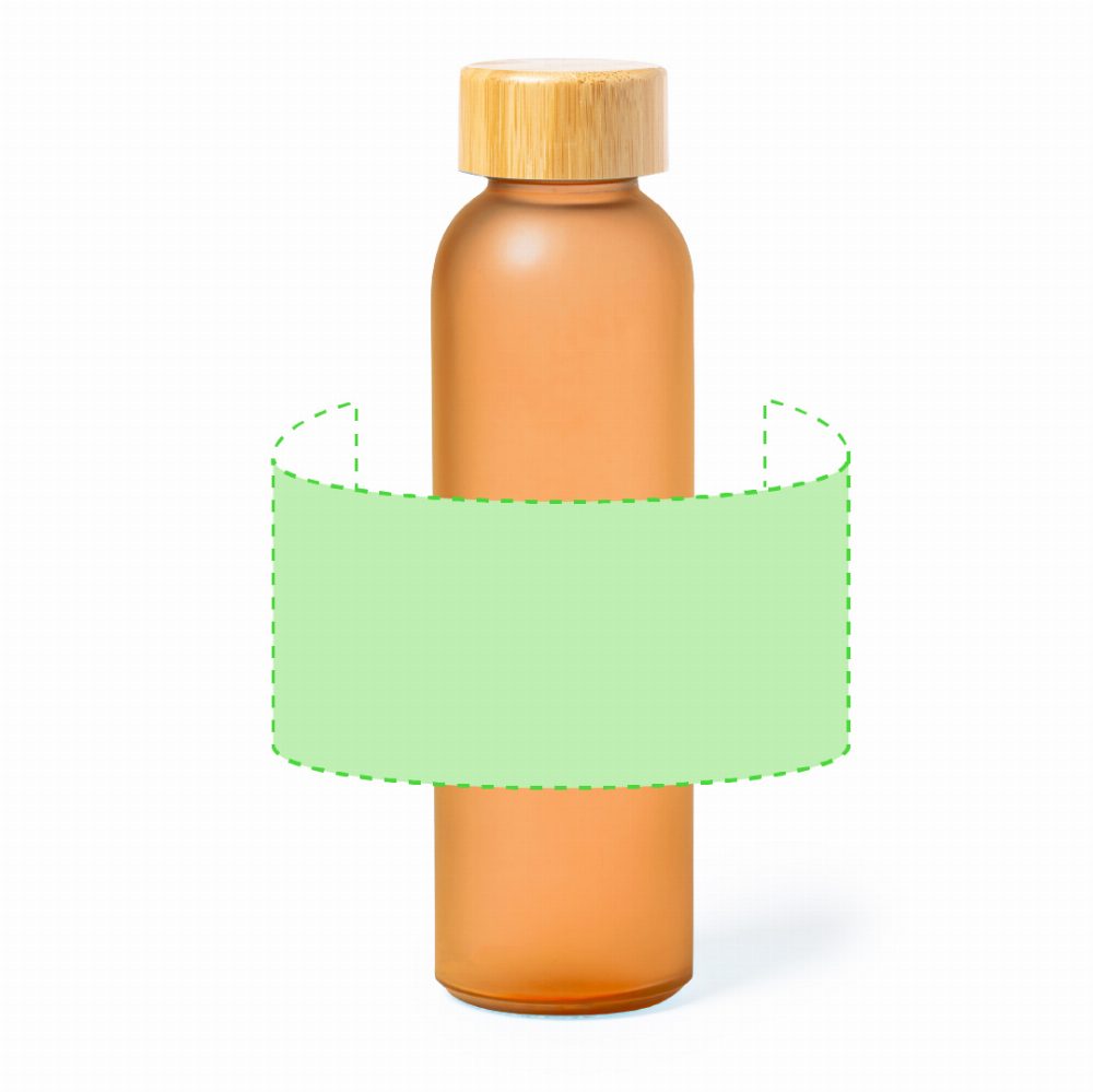 Branding diagram for Glass sublimation water bottle, 500 ml Vantex – Area 2