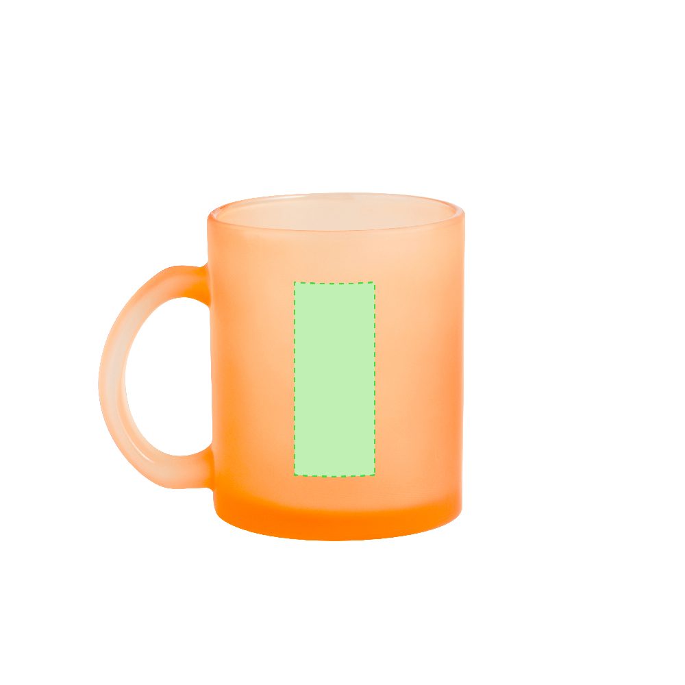 Branding diagram for Glass sublimation cup, 350 ml Cervan – Area 3
