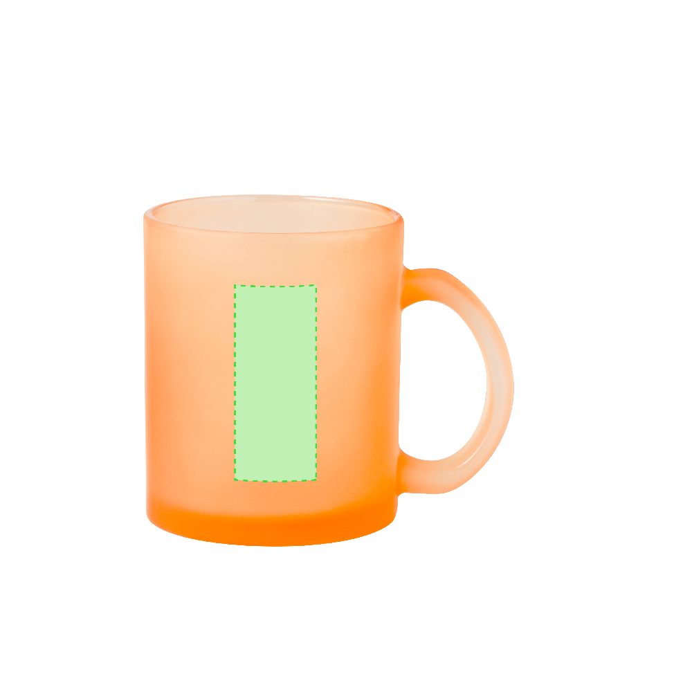 Branding diagram for Glass sublimation cup, 350 ml Cervan – Area 4