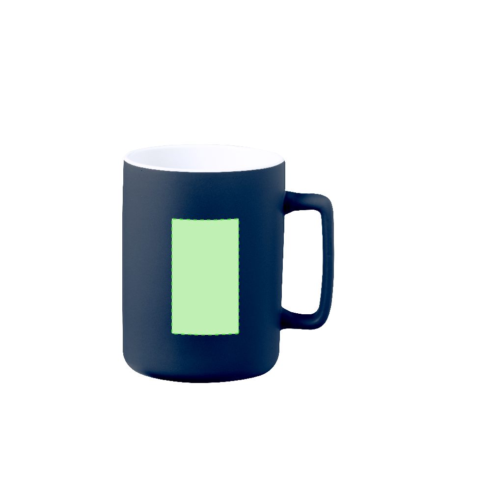 Branding diagram for Ceramic cup 420 ml Kubaya – Area 3
