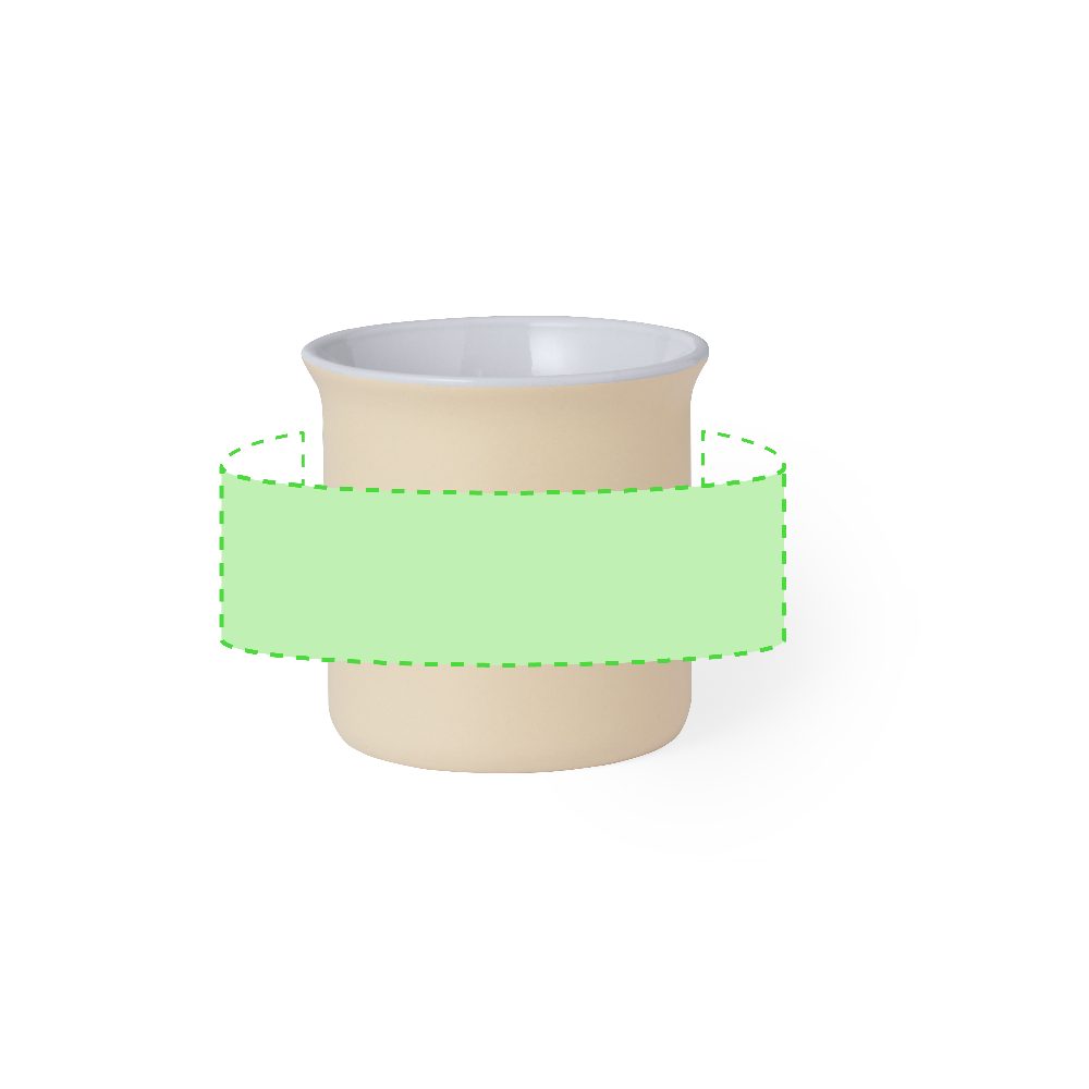 Branding diagram for Ceramic cup 300 ml Hilman – Area 1