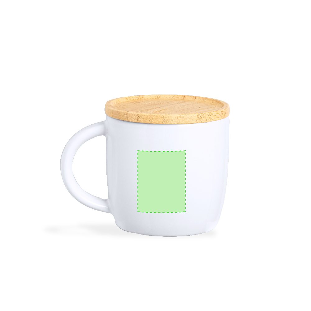Branding diagram for Ceramic cup 350 ml Zenara – Area 2