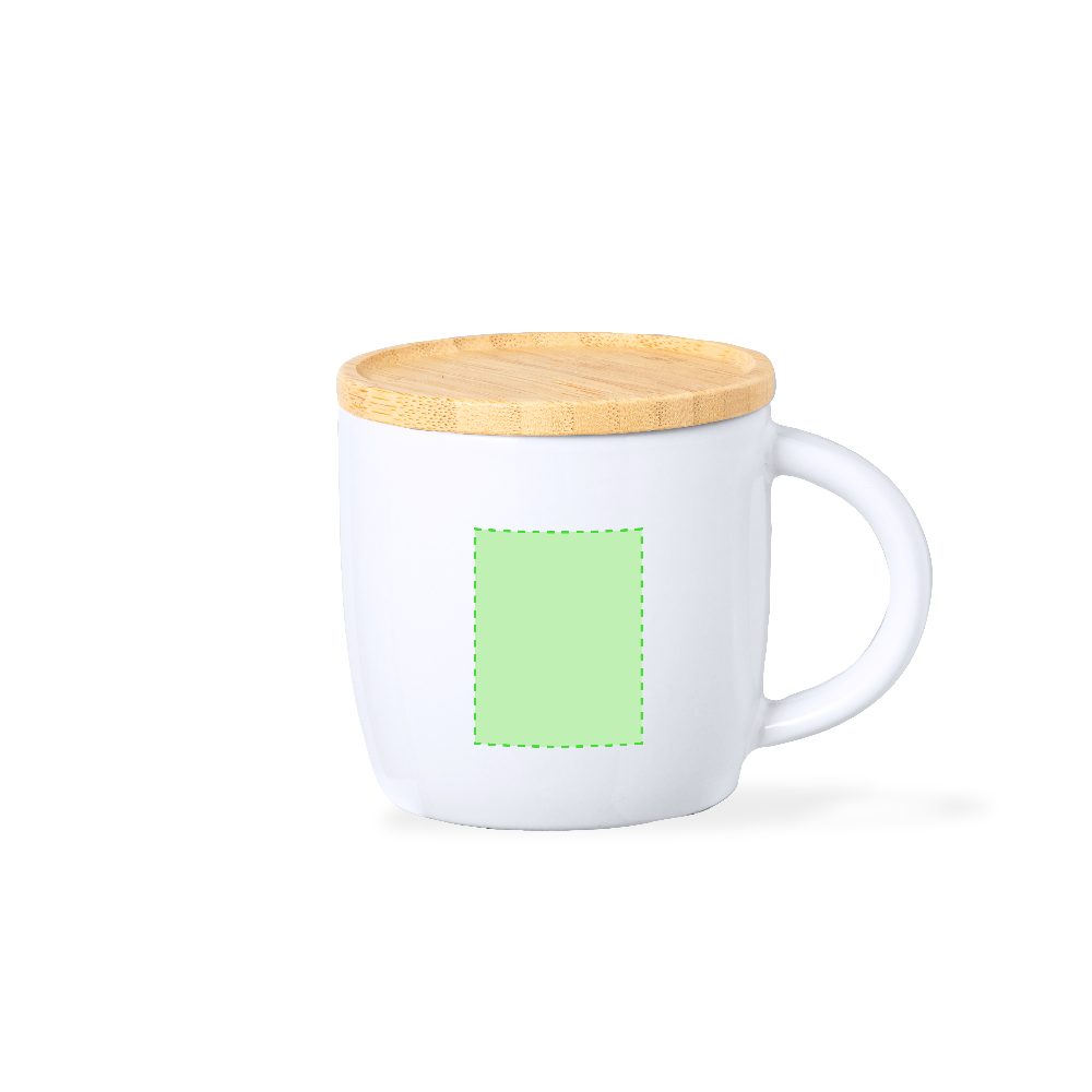 Branding diagram for Ceramic cup 350 ml Zenara – Area 3