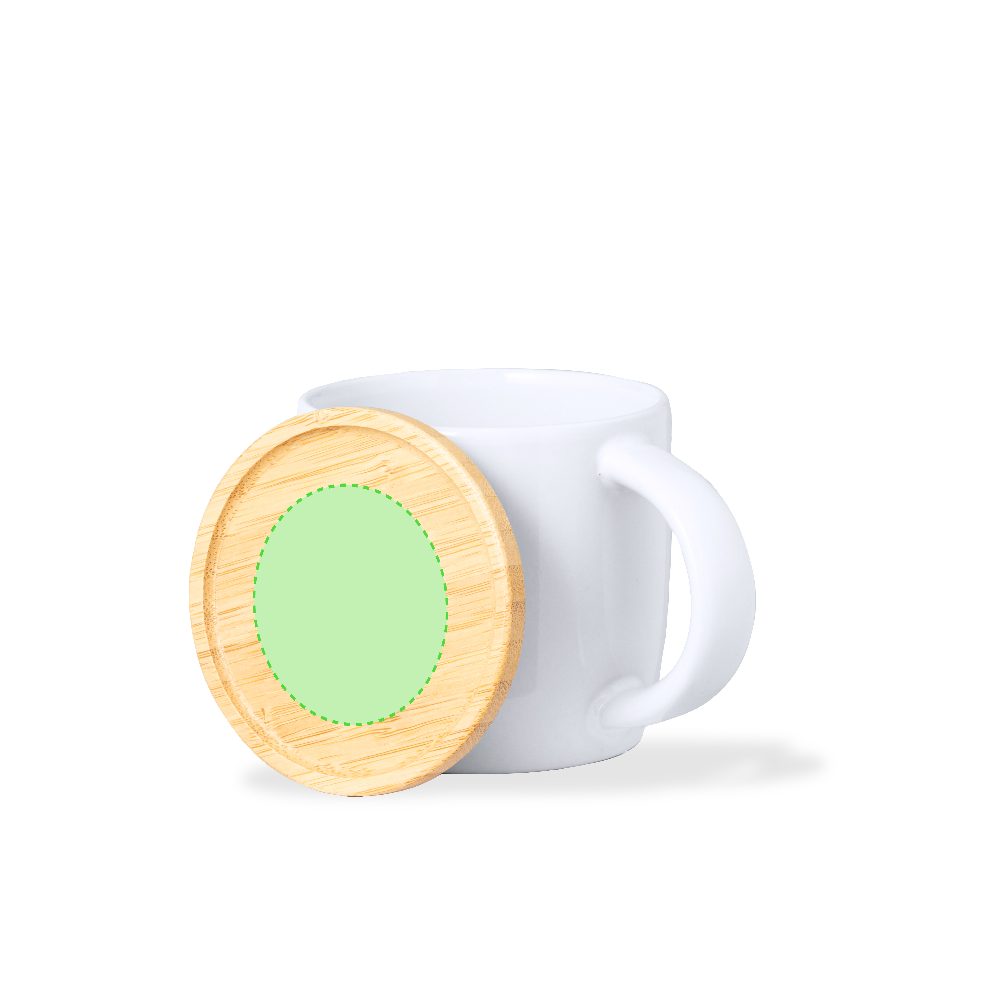 Branding diagram for Ceramic cup 350 ml Zenara – Area 5