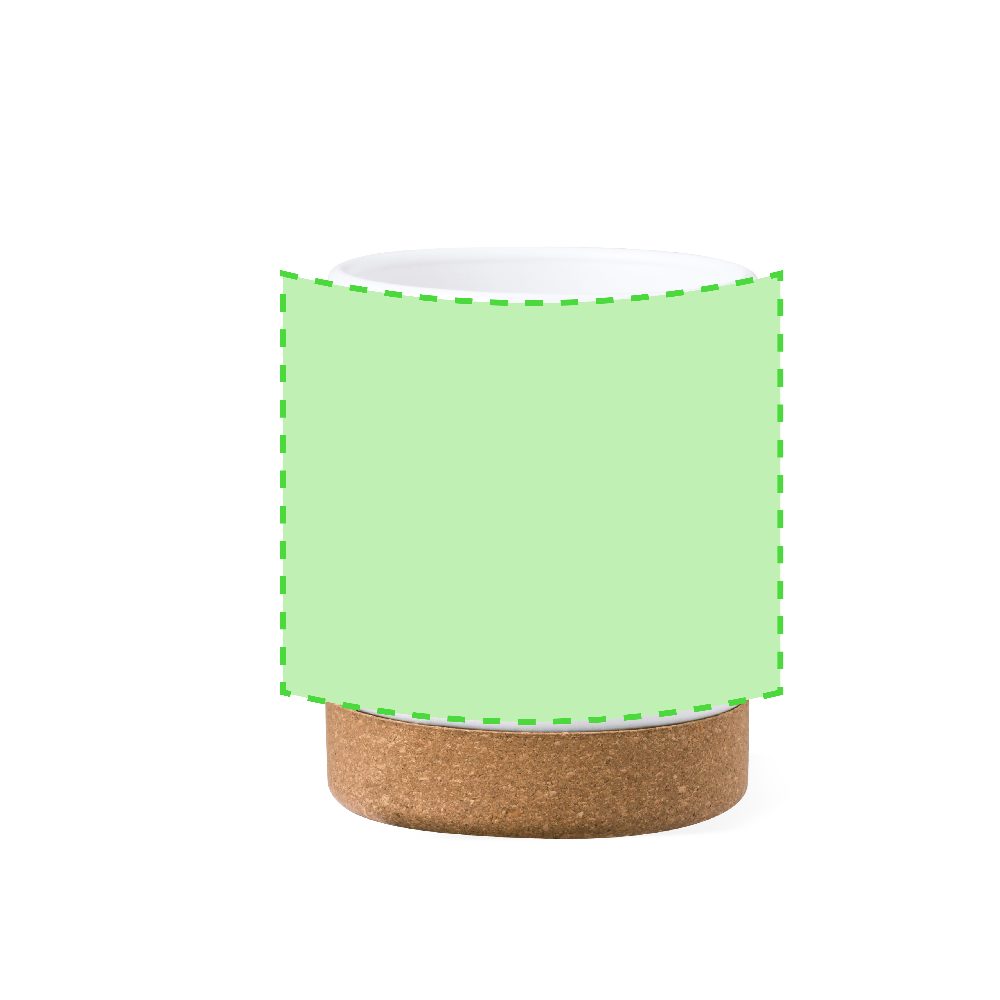 Branding diagram for Ceramic cup for sublimation, 350 ml Nala – Area 1