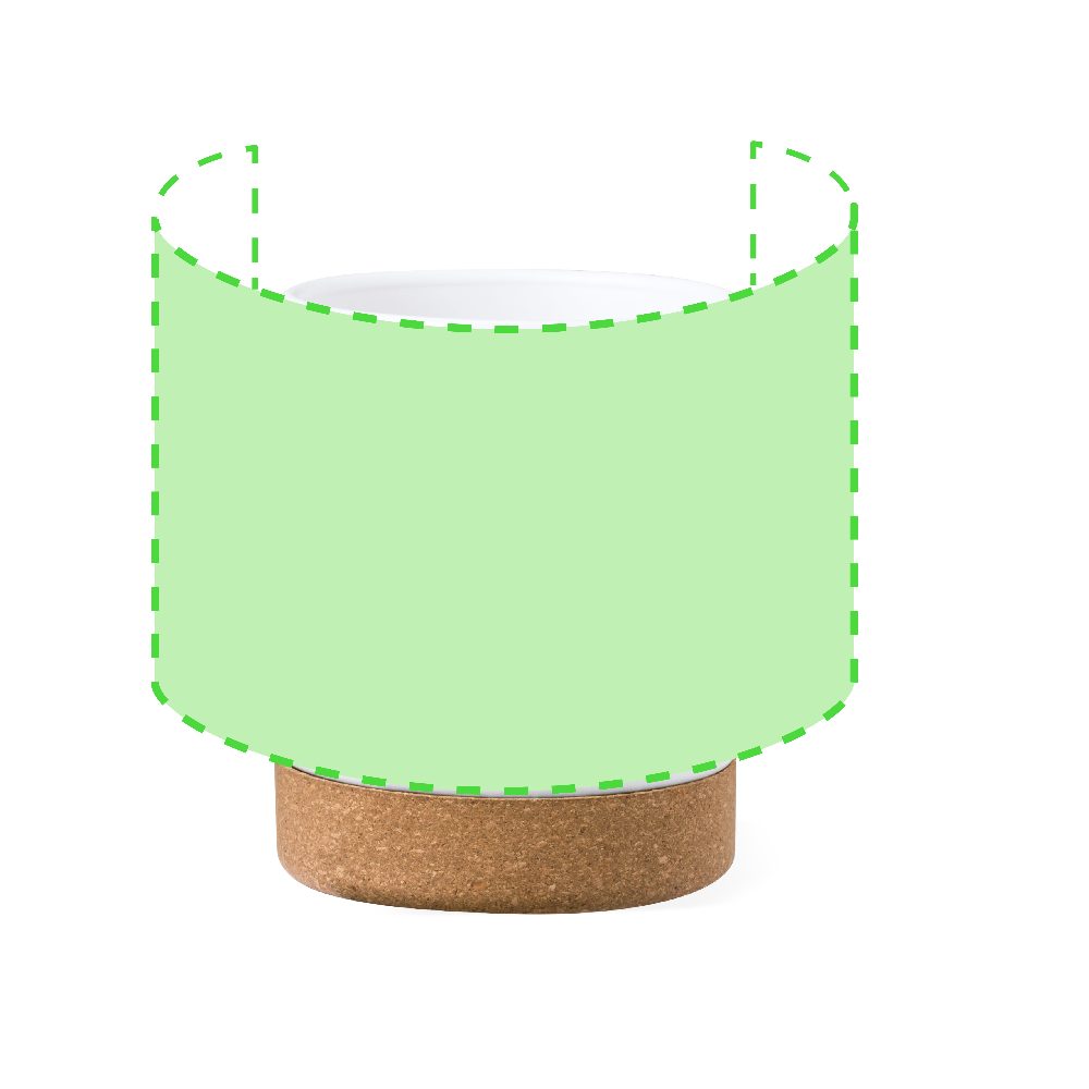 Branding diagram for Ceramic cup for sublimation, 350 ml Nala – Area 2