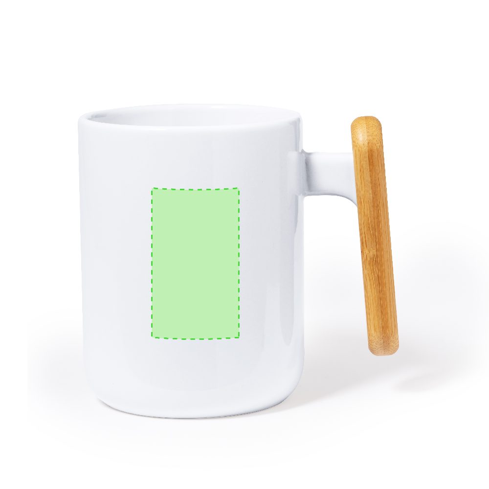 Branding diagram for Ceramic cup 480 ml Mystral – Area 3