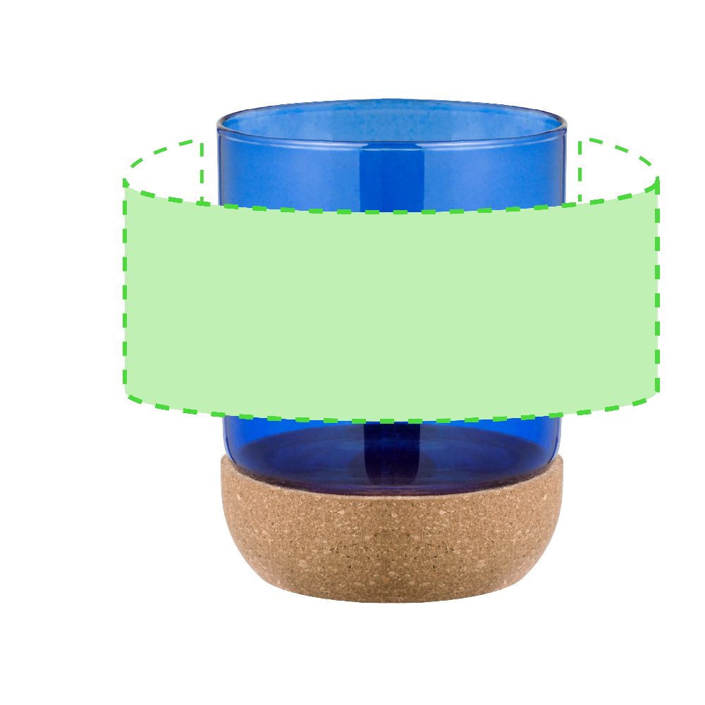 Branding diagram for Drinking glass of borosilicate glass 450 ml Saryne – Area 1