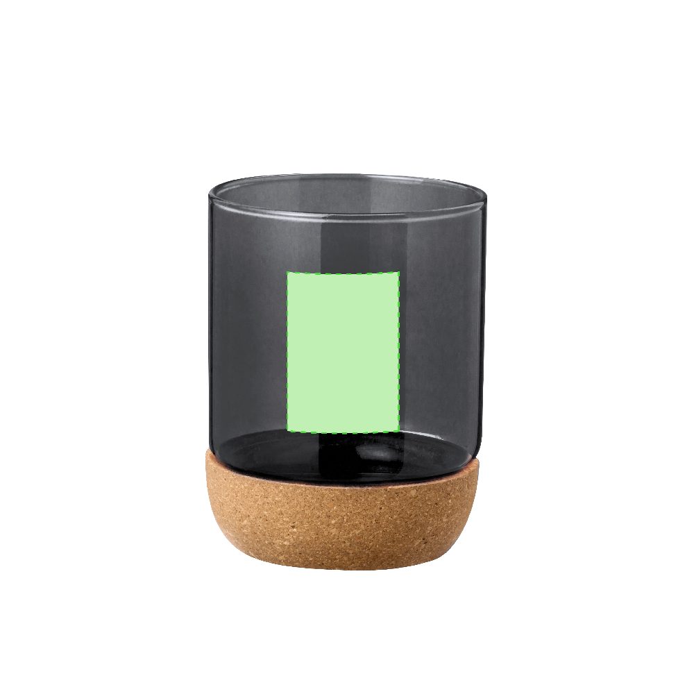 Branding diagram for Drinking cup of borosilicate glass, 450 ml Bixlo – Area 2