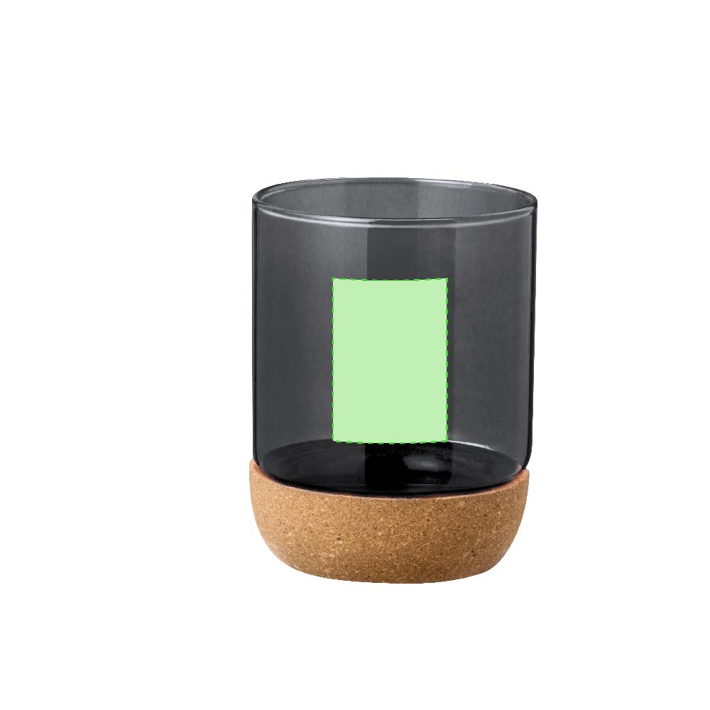 Branding diagram for Drinking cup of borosilicate glass, 450 ml Bixlo – Area 4