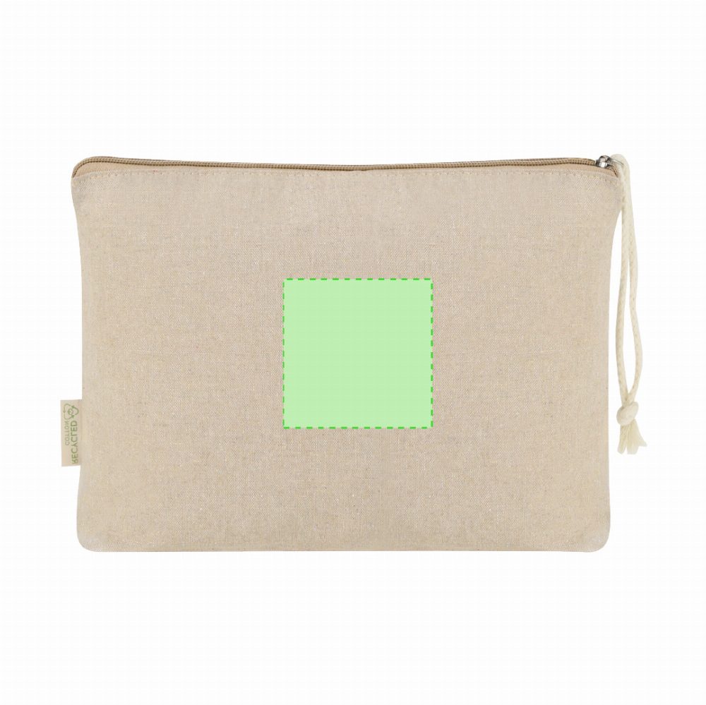 Branding diagram for Cosmetic bag made of recycled cotton Theris – Area 4