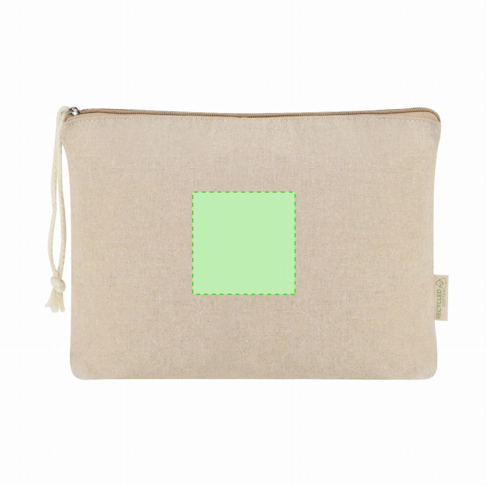 Branding diagram for Cosmetic bag made of recycled cotton Theris – Area 2