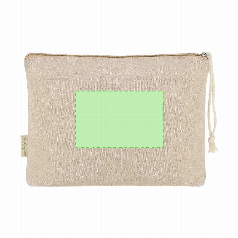 Branding diagram for Cosmetic bag made of recycled cotton Theris – Area 3