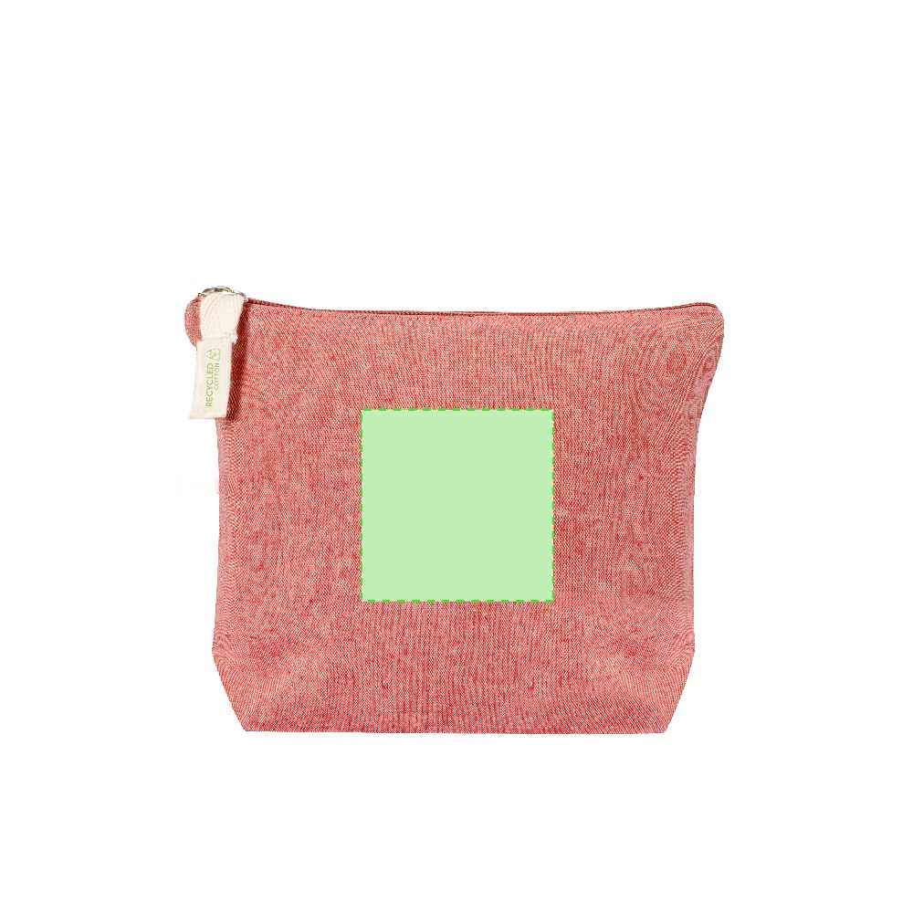 Branding diagram for Recycled cotton toiletry bag Belix – Area 2