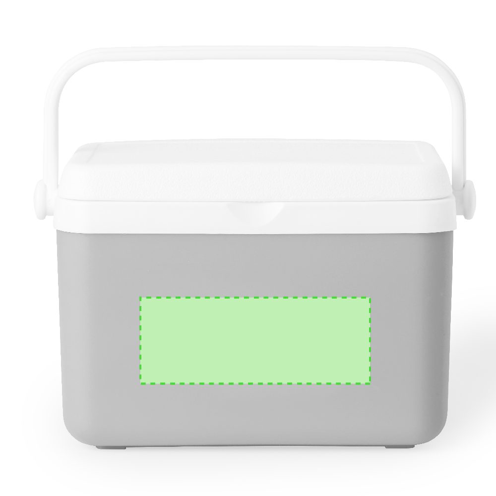 Branding diagram for Cooling box made of PP, 4 liters Vilan – Area 1
