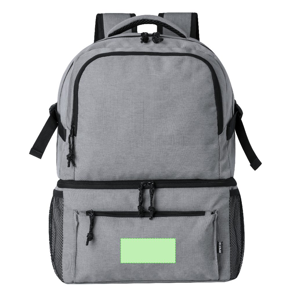 Branding diagram for Cooling backpack made of RPET Gaslin – Area 2