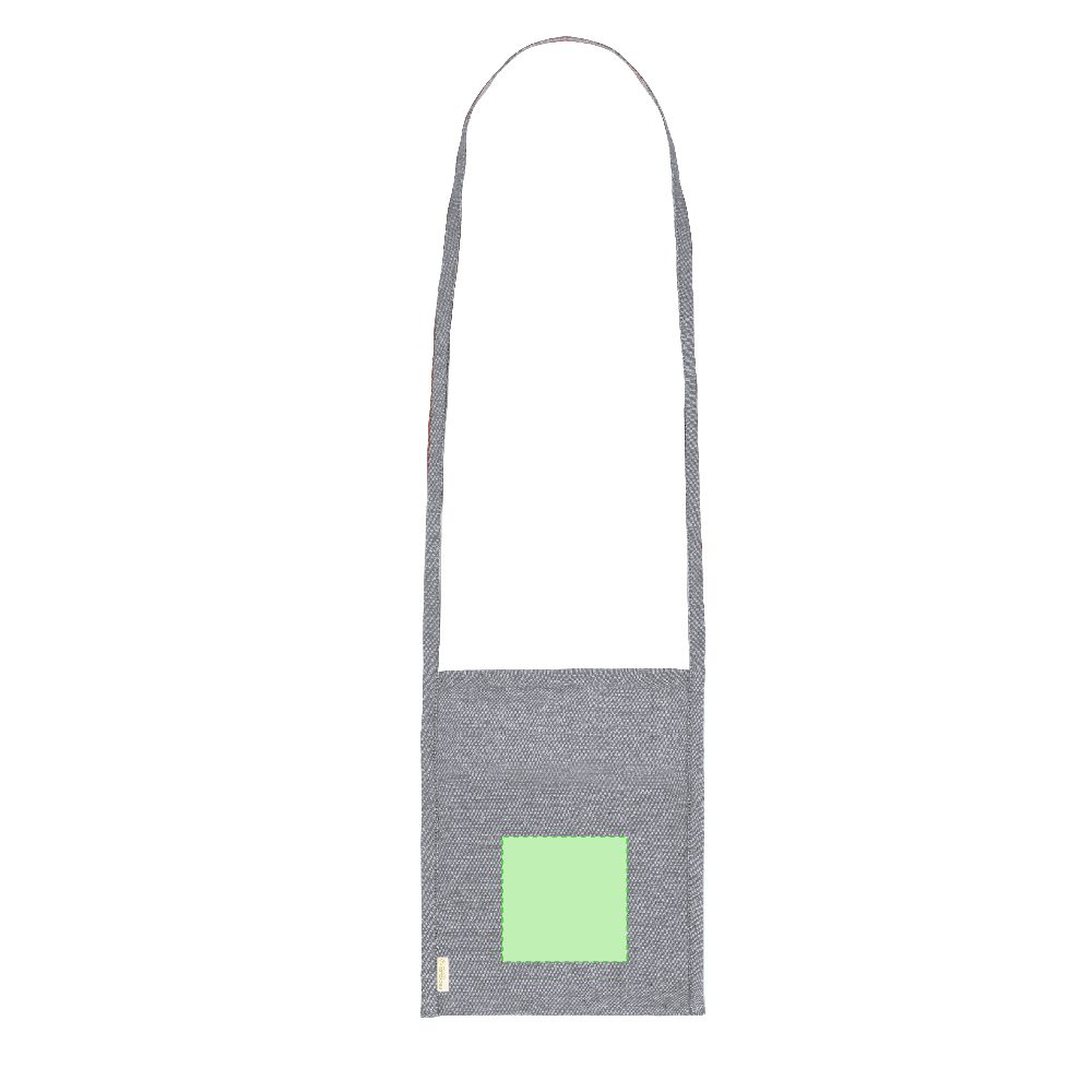 Branding diagram for Multipurpose Organizer Bag made of recycled cotton Wisy – Area 1