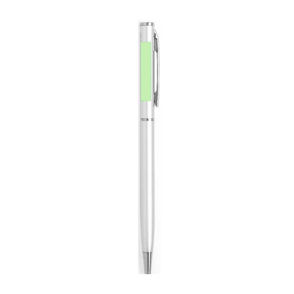 Branding diagram for Ballpoint pens of recycled aluminium, with rotating mechanism Reist – Area 2