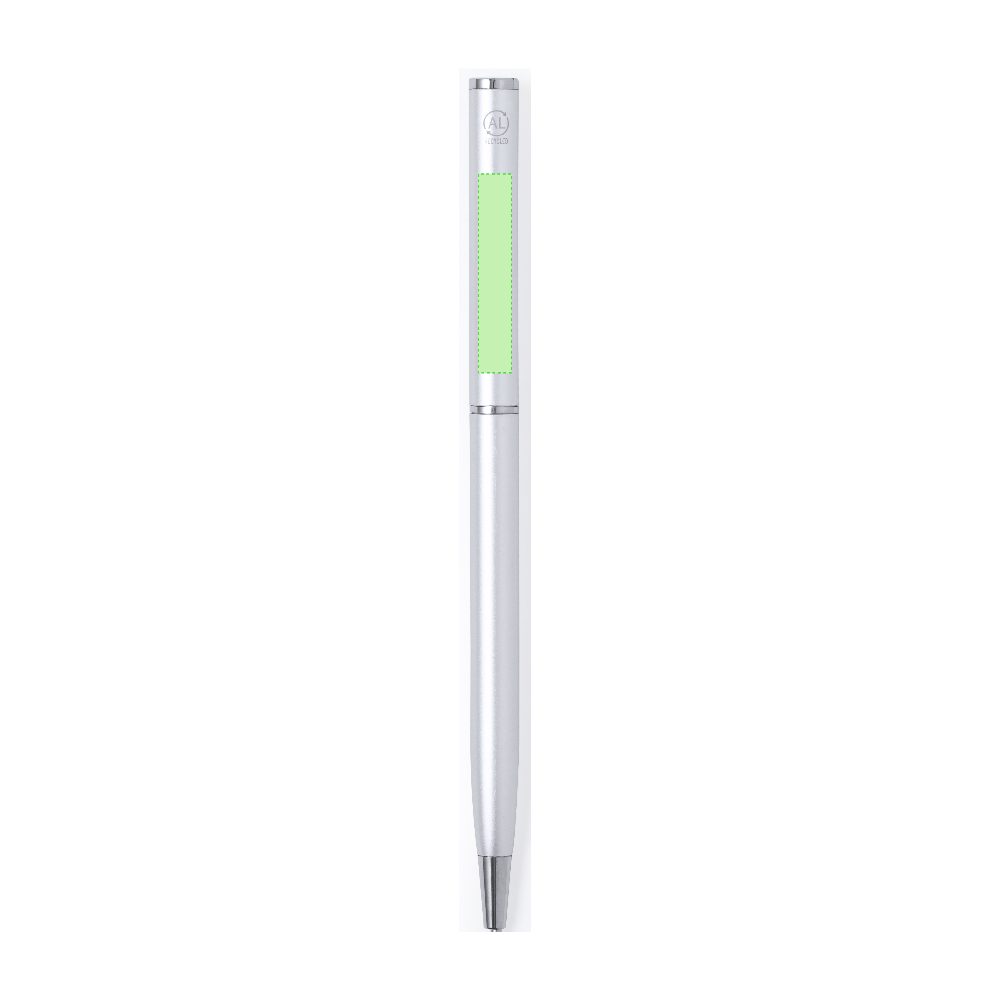 Branding diagram for Ballpoint pens of recycled aluminium, with rotating mechanism Reist – Area 3