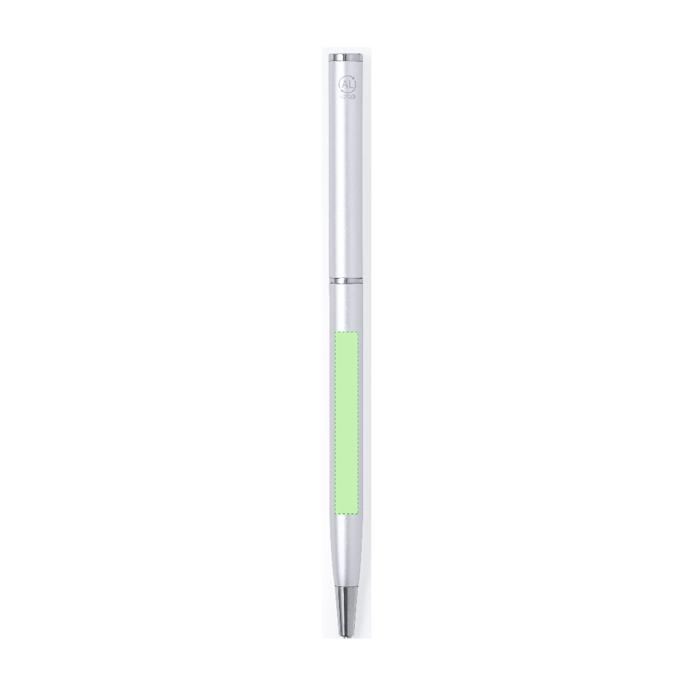 Branding diagram for Ballpoint pens of recycled aluminium, with rotating mechanism Reist – Area 6