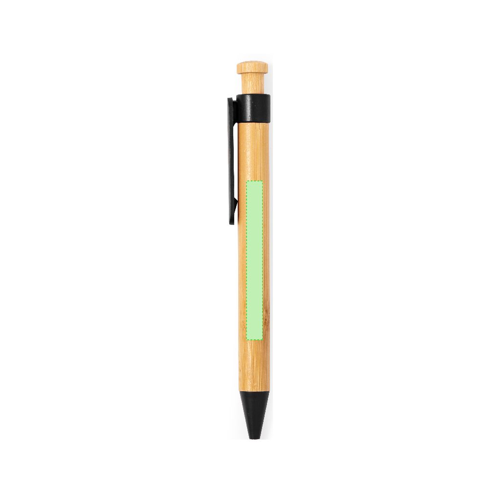 Branding diagram for Ballpoint pens of bamboo, with printing mechanism Melky – Area 1