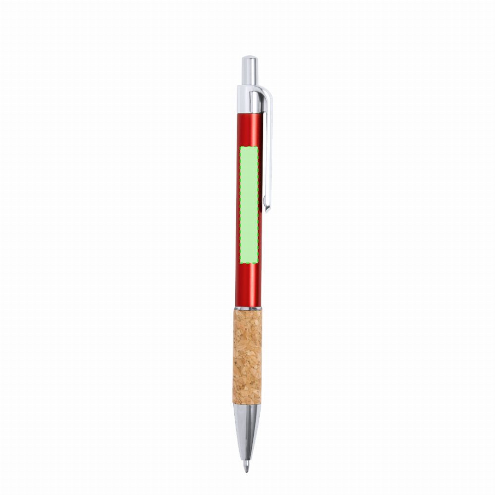 Branding diagram for Aluminium ballpoint pens, with printing mechanism Zenet – Area 2