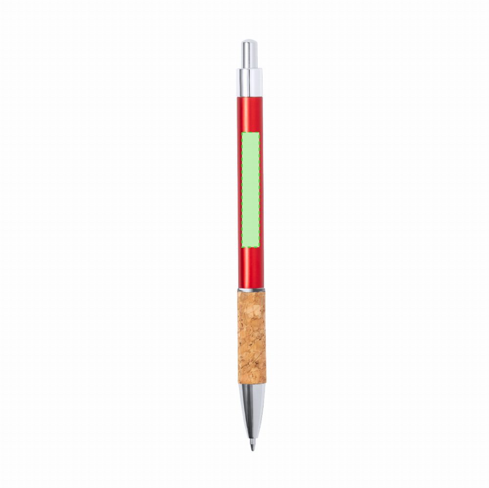 Branding diagram for Aluminium ballpoint pens, with printing mechanism Zenet – Area 3