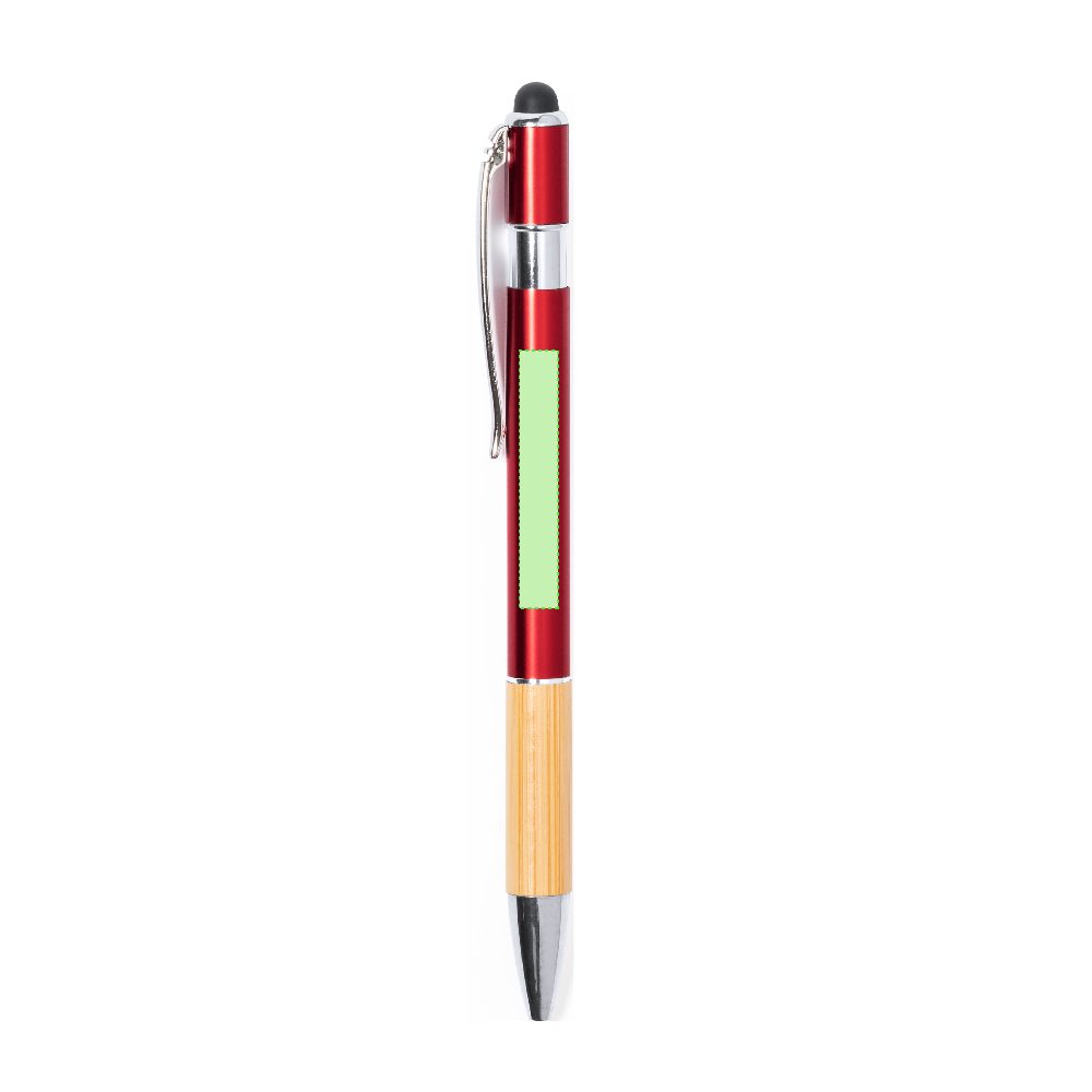 Branding diagram for Aluminium ballpoint pens with printing mechanism Berget – Area 1