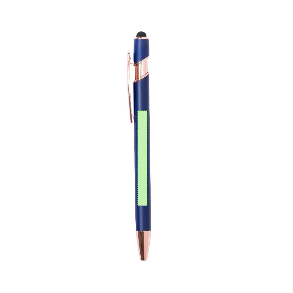 Branding diagram for Aluminium ballpoint pens with printing mechanism Lixor – Area 1