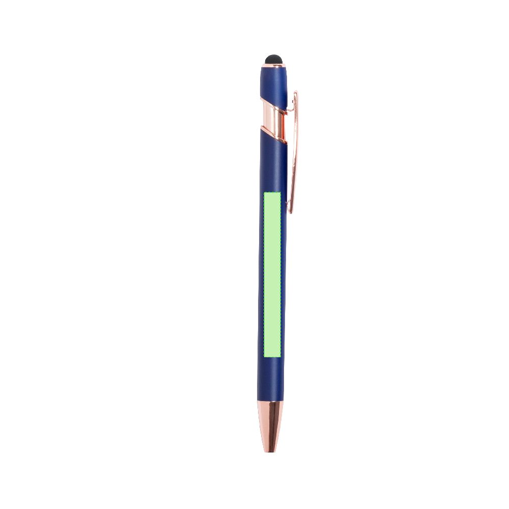 Branding diagram for Aluminium ballpoint pens with printing mechanism Lixor – Area 2