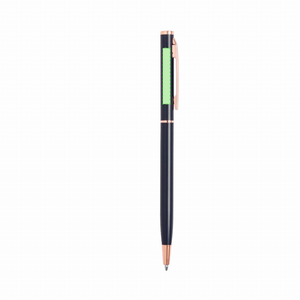 Branding diagram for Aluminium ballpoint pens, with rotating mechanism Noril – Area 2