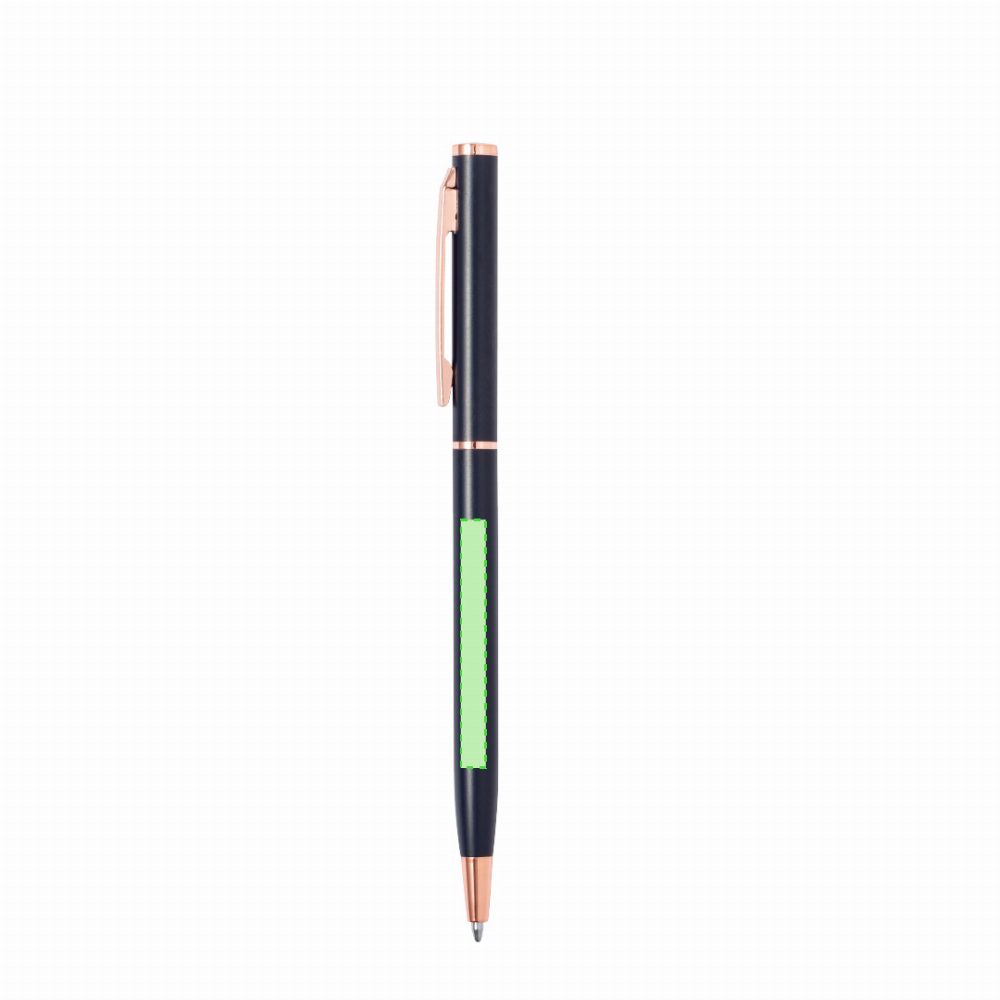 Branding diagram for Aluminium ballpoint pens, with rotating mechanism Noril – Area 5